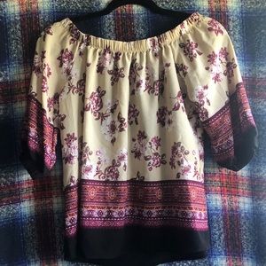 Cream floral top